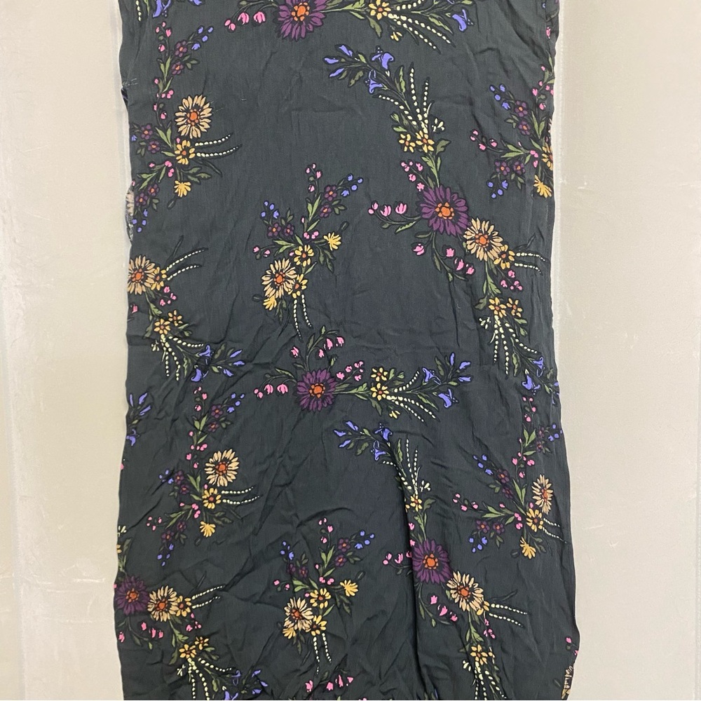 Honey Punch Womens Dress Small Maxi Floral Side Back Cutouts Fringe Bohemian NWT - Picture 5 of 12
